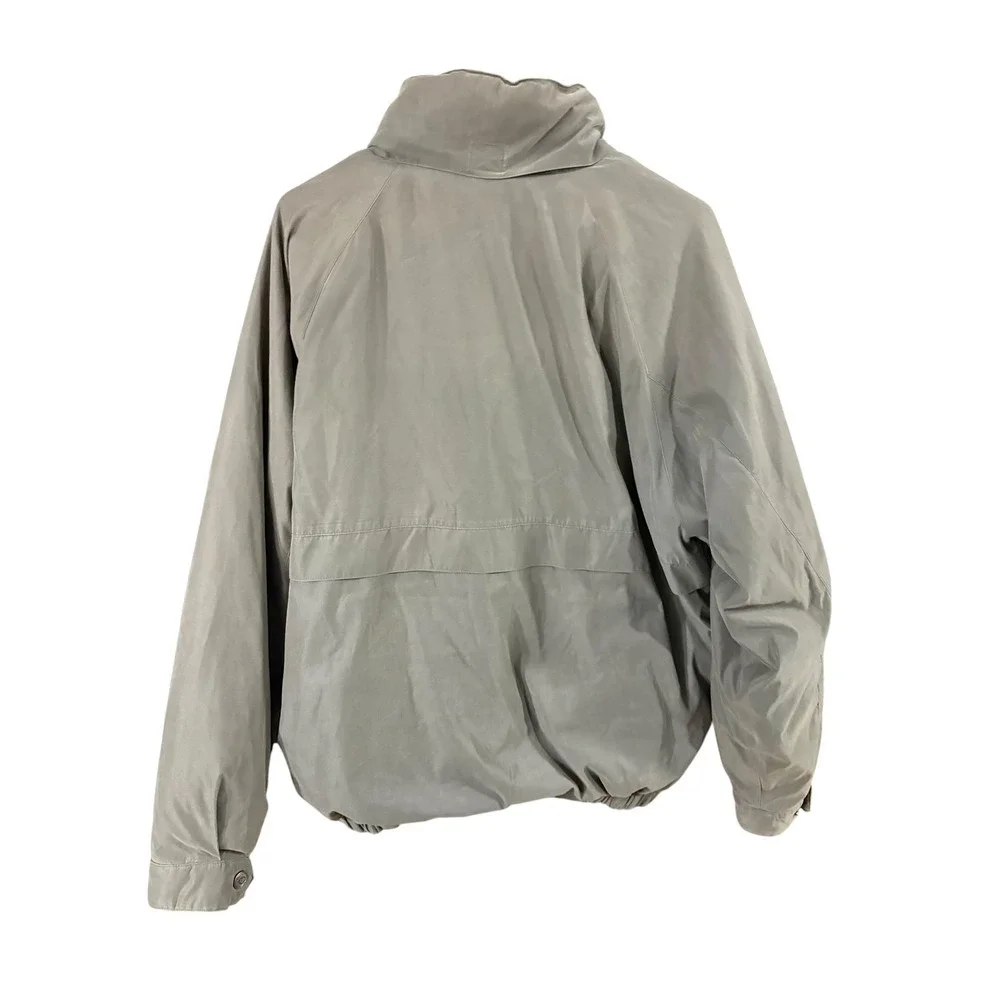Weatherproof Garment Company Mens Microfiber Golf Jacket Fleece Lined Gray Large